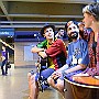 Sociable Chats at Terminal Station.  Nero: Vocal. Rosa Contreras: Violin. : Fotos Subte 46  8 Feb 2017
