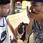 Two Rappers and One Beatboxer.  Nero Vocal. Alejandro: Beatbox. : Fotos subte 32 5 Ene 2017